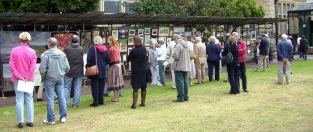 artists gather to welcome the start of the 2009 exhibition